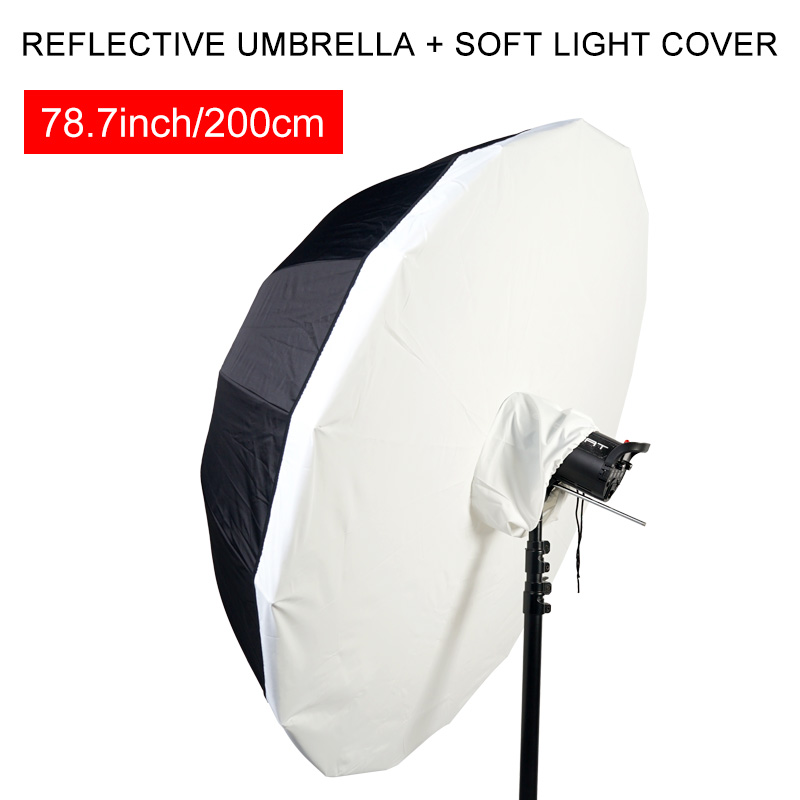 Photography Umbrella Diffuser - Guarda-chuva com difusor refletivo, 78.7 