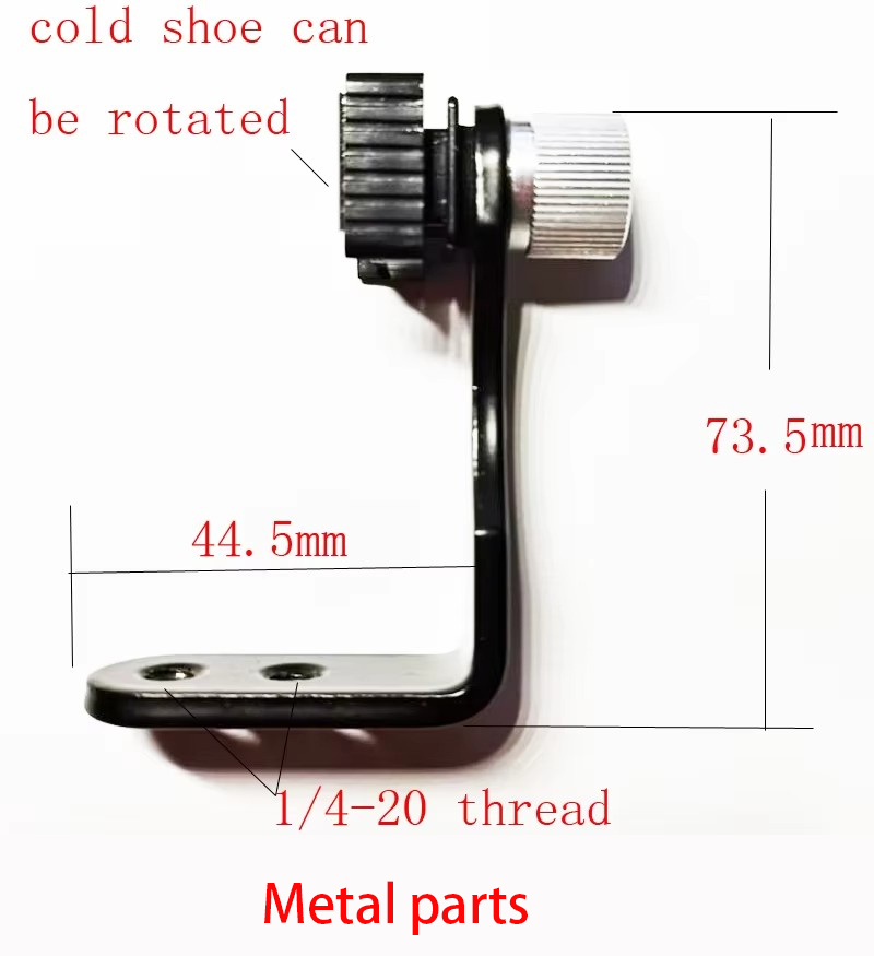 Hot Shoe Adapter - Suporte de sapata fria de metal