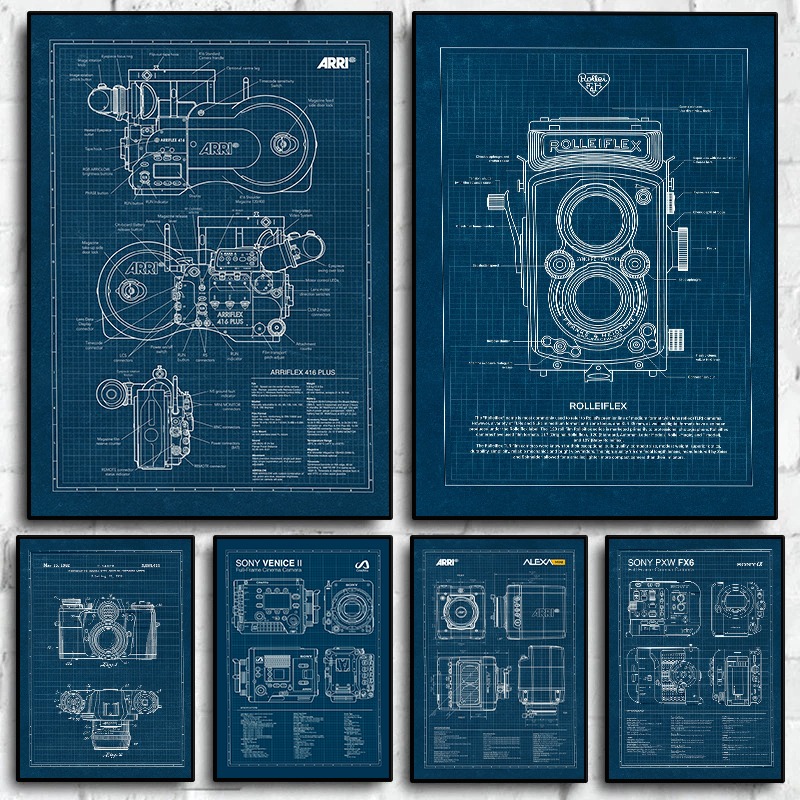 Photography Product - Vintage leica câmera planar cartaz fotografia