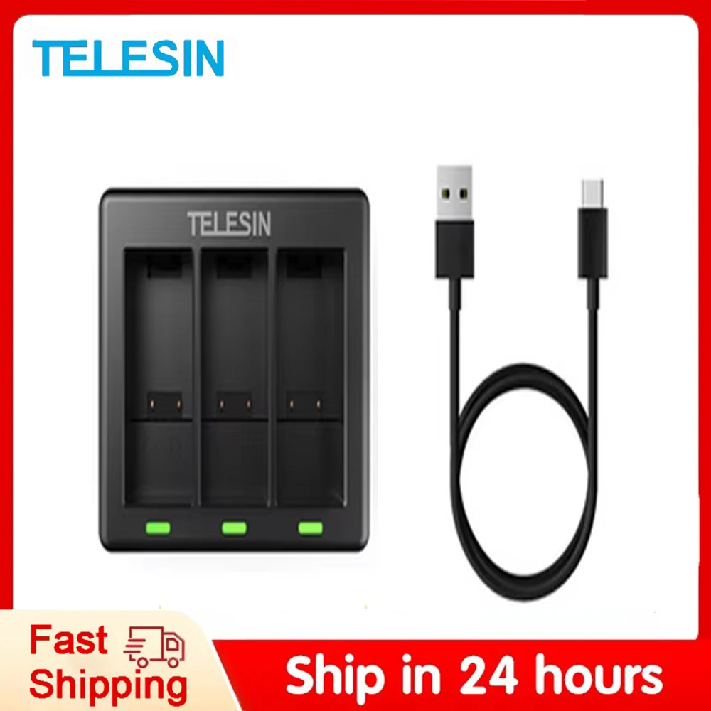 Telesin 3 maneiras carregador  - Gopro Action Camera Hero 11 Black avaliação e preço