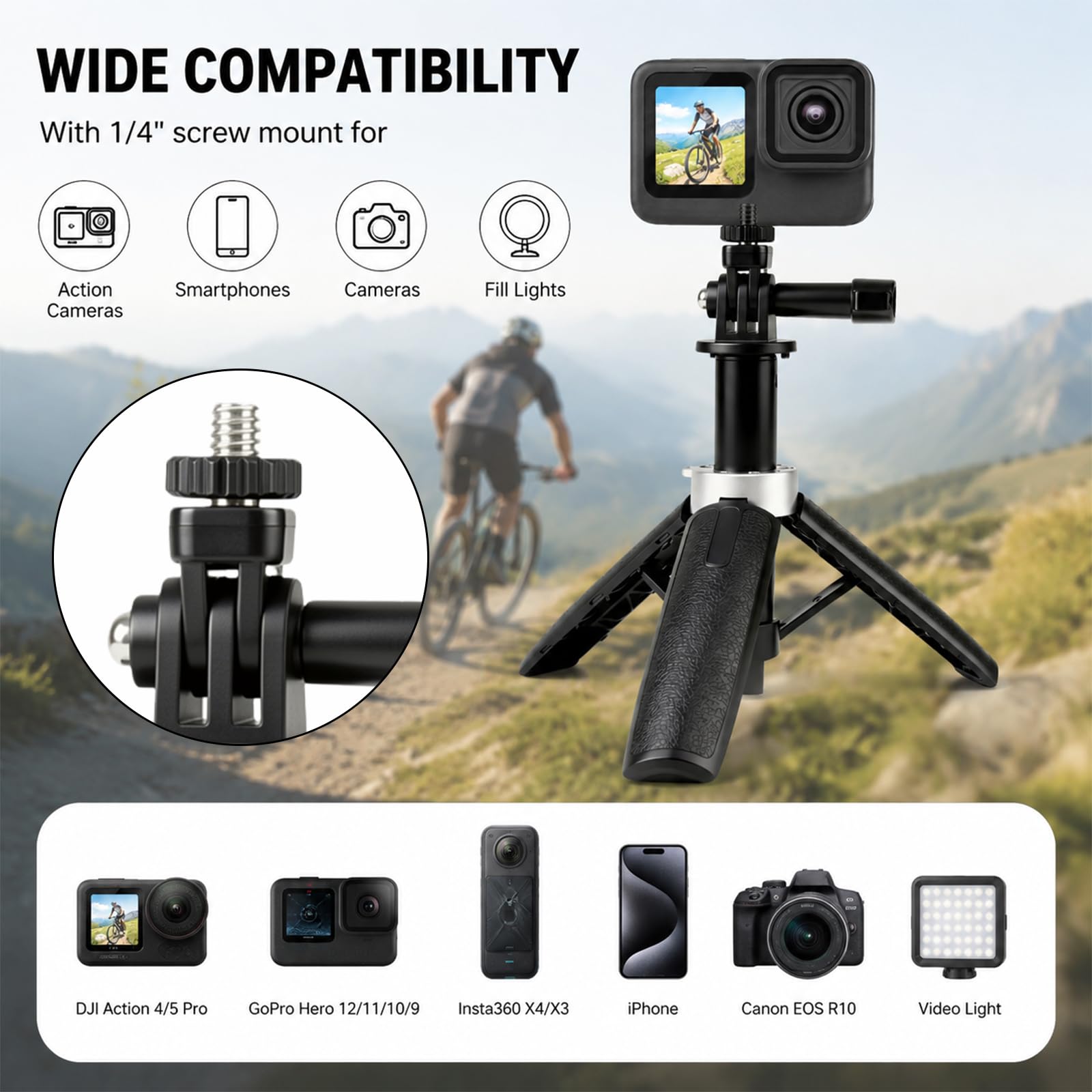 Mini Tripé Extensível, Tripé D - Gopro Action Camera Hero 12 Black avaliação e preço