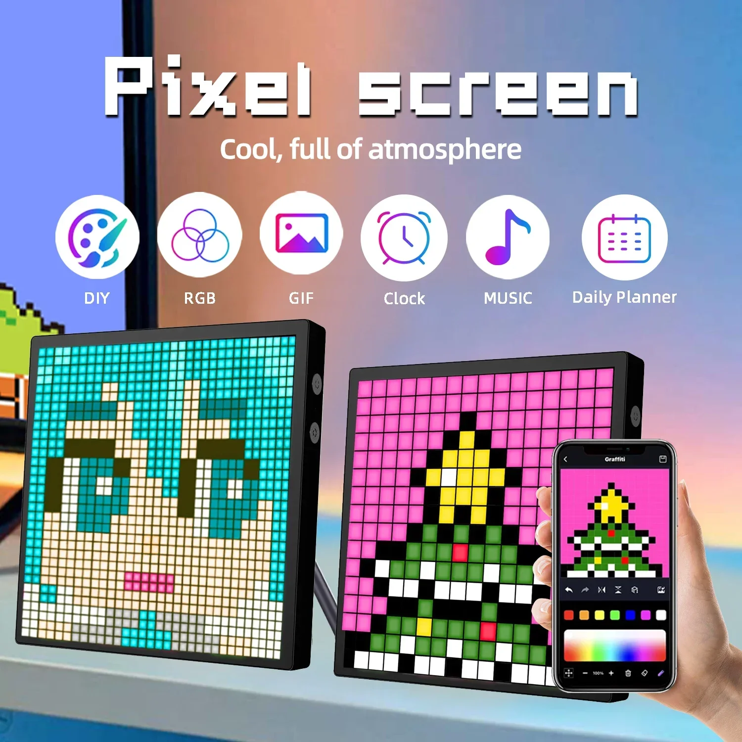 Inteligente led matriz pixel d - Pixel Art Led Panel avaliação e preço