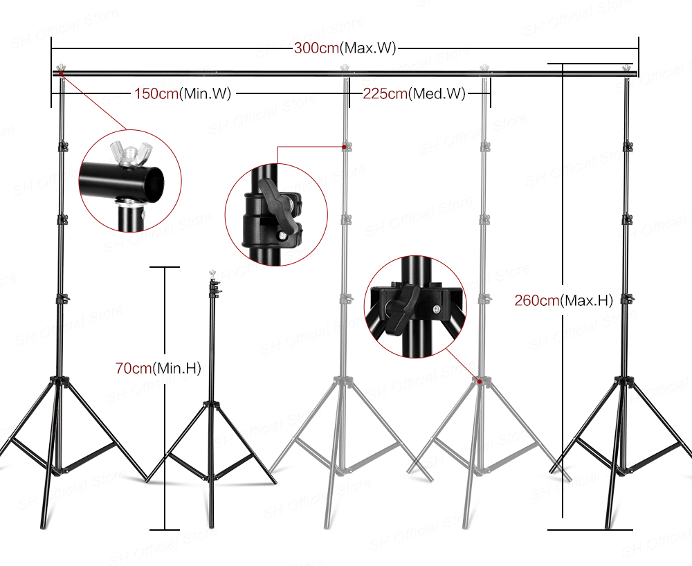 Kit de Iluminação para Estúdio - Backdrop Stand Kit avaliação e preço