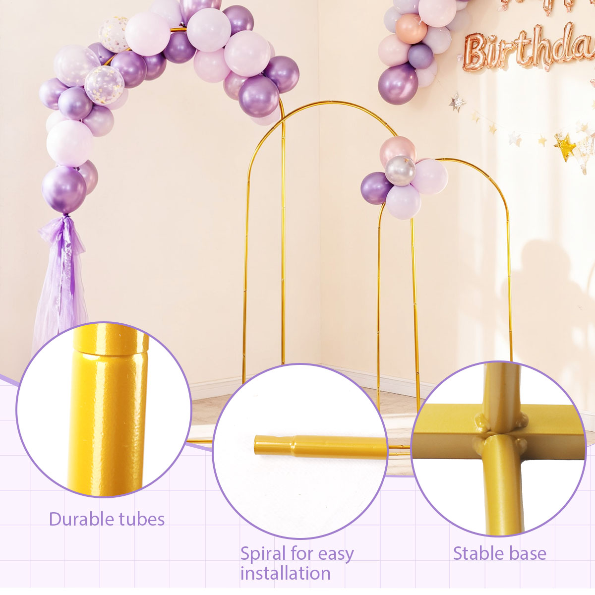 3 pacotes de kits de arco de m - Backdrop Stand Kit avaliação e preço