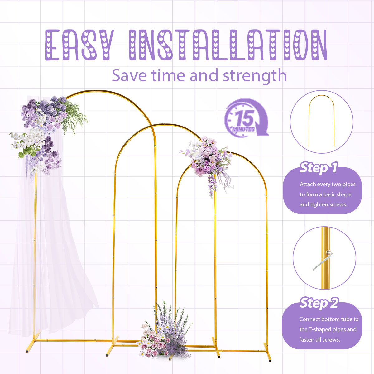 3 pacotes de kits de arco de m - Backdrop Stand Kit avaliação e preço